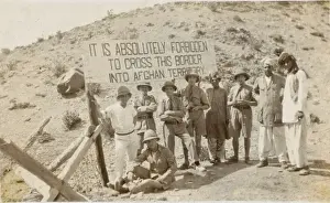 Forbidden Prints: Afghanistan - Khyber Pass - Border Sign