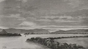 Overview Prints: Africa. Panorama of Lake Stanley from Mount Leopold