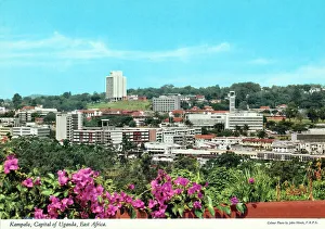 Uganda Prints: Africa - Panoramic View over the rooftops of Kampala, Uganda