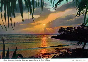Africa - Sunset over a beach on the West coast