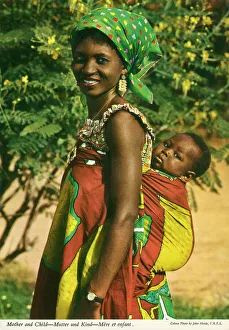 Headscarf Prints: Africa - West African Mother and baby