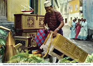 Carpenter Prints: Africa - Zanzibar, Tanzania - hand-crafted decorated chests