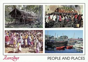 Zanzibar Prints: Africa - Zanzibar - Various Scenes - People and Places