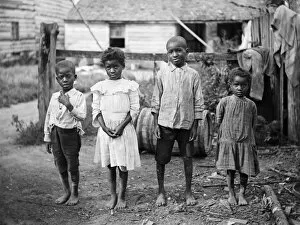 Images Dated 7th March 2017: Four African American children in America