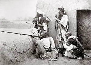 Afghanistan Gallery: Afridi solders from the Khyber Pass - north west frontier