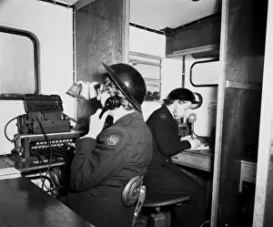 Marsh Prints: AFS Control unit at major exercise, Gloucestershire