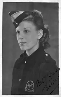 Everett Prints: AFS woman in uniform, WW2