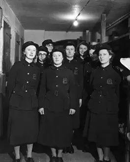 Bunk Prints: AFS women, Southwark Fire Station, WW2