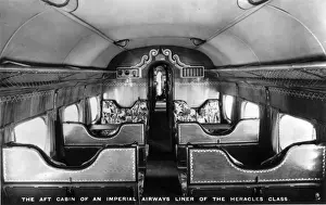 The aft passenger cabin of a Handley Page HP42