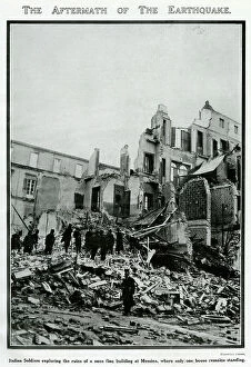 Aftermath Collection: Aftermath of earthquake at Messina, Sicily 1908