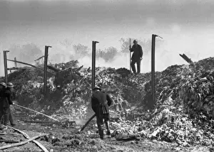 Aftermath of a factory fire, Fire Force Area 34, WW2
