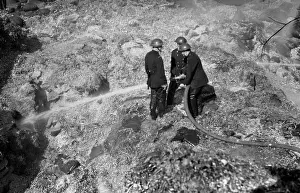 Aftermath of a fire, Fire Force Area 34, WW2
