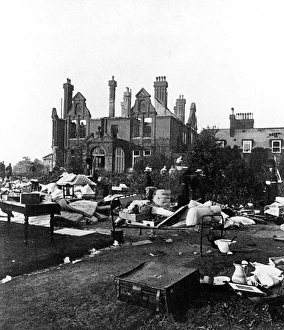 Burned Collection: The aftermath of fire at Sir Johns Frenchs home, Aldershot