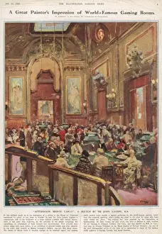 Gaming Prints: Afternoon, Monte Carlo: A Sketch By Sir John Lavery, R. A