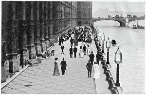 Most afternoons in the summer the promenade was crowded with ladies having tea. Date: 1900s