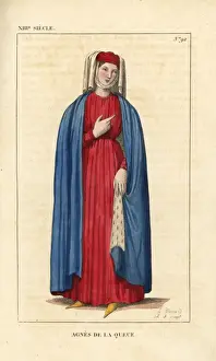 Leopoldmassard Prints: Agnes de la Queue, first wife of Erost de Treinel