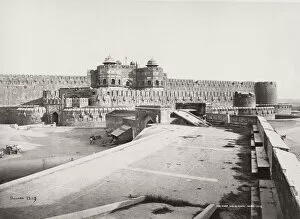 Agra Gallery: Agra, the Fort, Delhi Gate, Samuel Bourne photograph