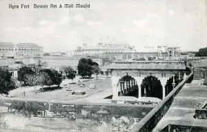 17th Century Prints: Agra Fort - Diwan-i-Am and Moti Masjid - Agra, India