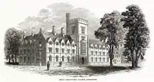 Cirencester Prints: The Agricultural College, Cirencester. Date: 1845