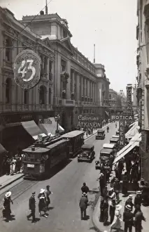 Santiago Prints: Ahumada Street, Santiago, Chile, South America