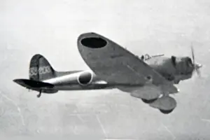 Aichi D3A1 Navy Type 99 Dive bomber Val flown off car