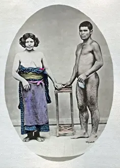 Ainu couple, Japan, circa 1880s