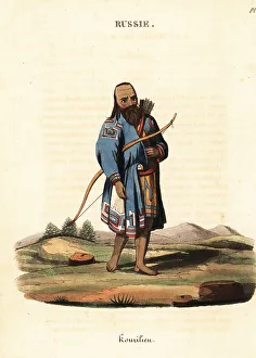 Translator Prints: Ainu man of the Kuril Islands, Russia, 18th century