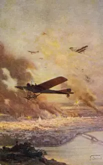 Mono Prints: Air Bombing Foreseen