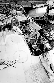 Air crash investigator with sniffer dog