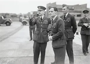 1945 Prints: Air Marshal Lord Hugh Dowding (Left) with Group Captain ?