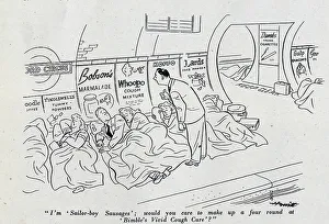 Sheltering Prints: Air raid cartoon