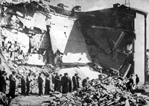 Air raid damage in Poland, WW2