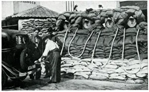 Garage Gallery: Air raid preparations at London gas station, September 1939
