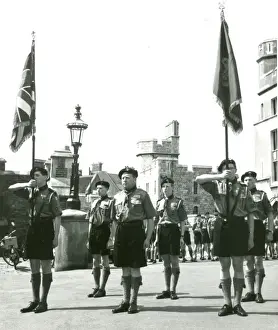 Parading Prints: Air Scouts Colour Party