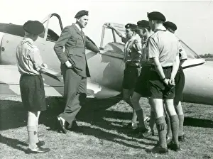 Air Plane Prints: Air Scouts with their Commissioner