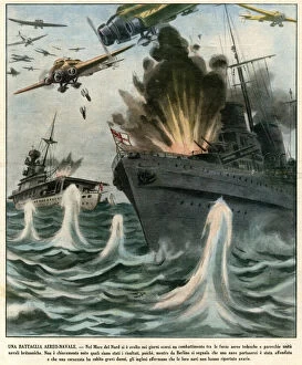 Combined Collection: Air and sea battle between British and German forces, WW2