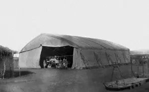 Hangar Prints: Aircraft hangar, Maktau Camp, Kenya, WW1