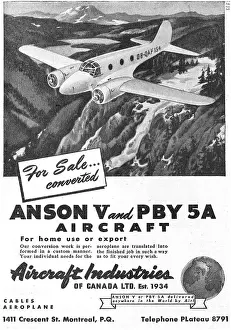 Industries Prints: Aircraft Industries Of Canada - Anson V & PBY 5A Aircraft