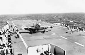 Aircraft Landing on Aircraft-Carrier Hms Glory (R62) Roy?