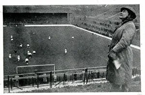 Arsenal Prints: Aircraft spotter on duty at football match, WW2