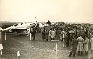 Prototypes Prints: Aircraft static park at the 1939 RAeS Garden Party