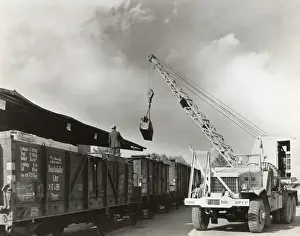 Erding Prints: Airmen Loading Railcars Using a Crane on a Truck During ?