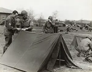 Erding Prints: Airmen with Tents on Spring Training at the Headquarte?