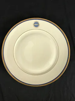 Marked Prints: Airship Hindenburg - porcelain dinner plate