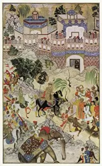 Mughal Collection: Akbar at Surat 1572