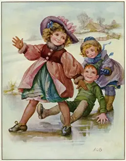 Leonora Prints: AL Bowley. Fun on the ice (c. 1910)
