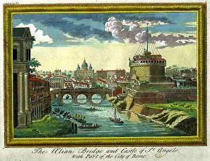 Angelo Prints: Alain Bridge And Castle of St Angelo, Rome