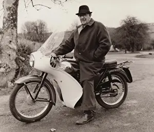 Alan Fraser on BSA Bantam D10L motorcycle in 1967 at Cosawes