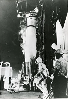 Alan Shepard Jr walks to Redstone launcher - Cape Canaveral