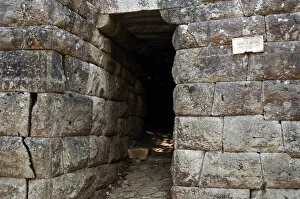 Archeological Collection: Albania. Butrint. Cyclopean walls of the ancient city. Lake